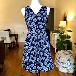 Maison Jules Navy and White Umbrella Sundress